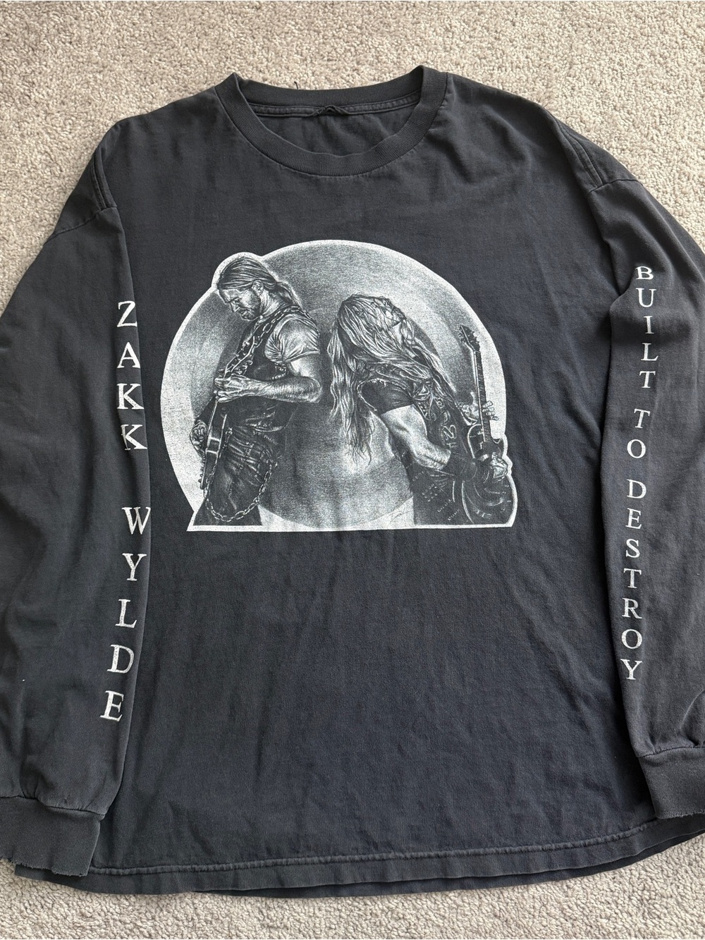 Zakk Wylde Black Label Society BLS Long Sleeve Band T Shirt 23.5x28 XL